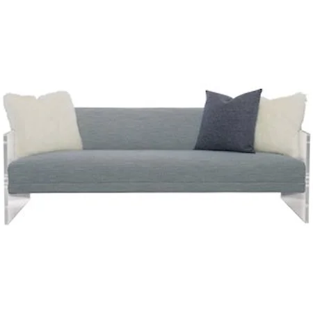 Contemporary Sofa with Clear Frame
